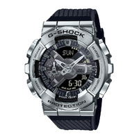 Casio G-Shock Metal Cover Silver Bezel Analog-Digital Watch GShock GM-110-1A