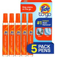Tide To Go 5 Pack - Instant Stain Remover Liquid Pen - 5 Count - Laundry washing