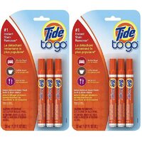 Tide To Go 6 Pack - Instant Stain Remover Liquid Pen - 2x3 count - Laundry washing