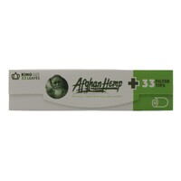 Afghan Hemp King Size Slim Unrefined Rolling Papers With Tips (33 Per Booklet)