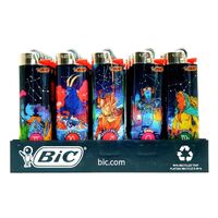 50x BIC Maxi Astrology Lighters Various Colour Box J26