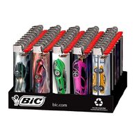 50x BIC Maxi Supercar Lighters Various Colour Box J26