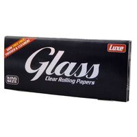 Glass Clear Rolling Papers King Size Slim Natural Smoking - 40 Leafs Per Booklet