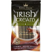 King Palm Irish Cream Flavoured Roll Smoking Tobacco Herbs - 5 Minis Per Pack
