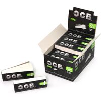 Box of 25 OCB Perforated Tips Natural Paper Filter Smoking Tobacco 