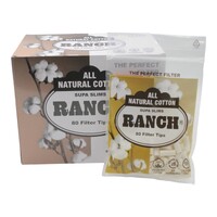 Box of 12 Ranch Supa Slim All Natural Cotton Cigarette Filters - Total 960