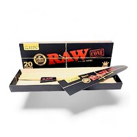 Raw Black Ultra Fine Natural Unrefined King Size Cones Pre Rolled Paper 20 Pack Cone