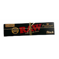 RAW Black Ultra Thin King Size Slim with Tips Classic Natural Unrefined Papers