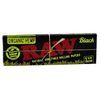 1 RAW Black Ultra Thin 1 1/4 Papers Organic Hemp Natural Smoking 50 Leave Booklet