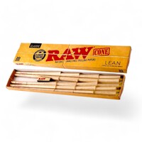  Raw Classic Natural Unrefined Lean Pre Rolled Paper Cones 20 Pack Cone