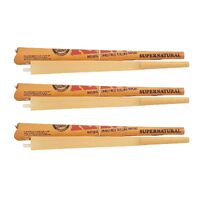 3 X Raw Classic Natural Unrefined Supernatural Extra Long 12" Pre Rolled Paper Cone