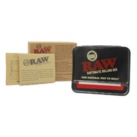 RAW 79mm Adjustable Automatic Metal Rolling Box Cigarette Smoking - Black  