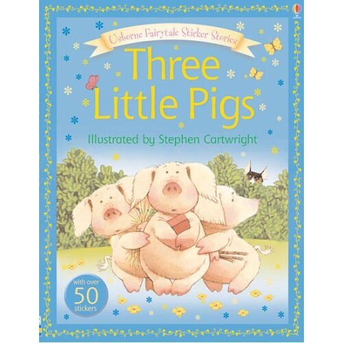 Usborne Fairytale Sticker Stories The Three Little Pigs Paperback Book