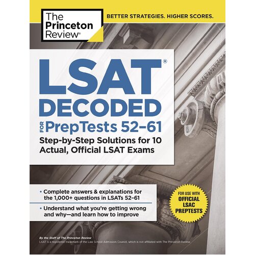 LSAT Decoded (Preptests 52-61) Paperback Book