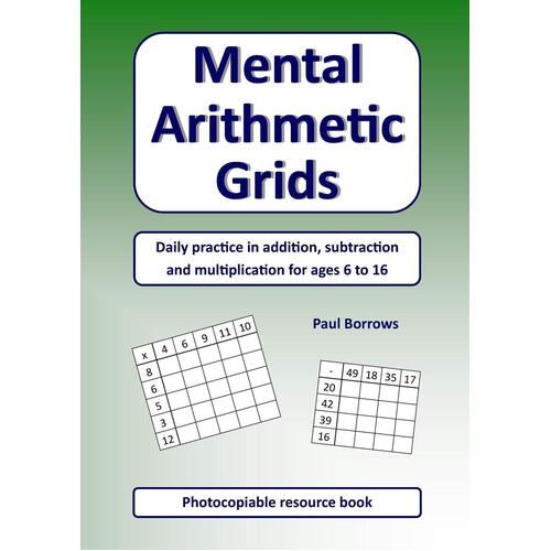 Mental Arithmetic Grids Paul Borrows Paperback Book