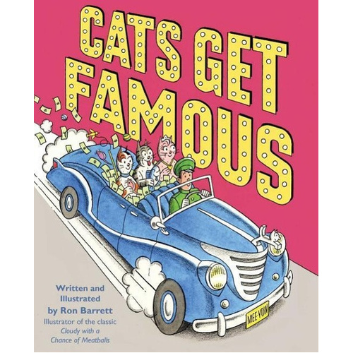 Cats Get Famous -Ron Barrett Book