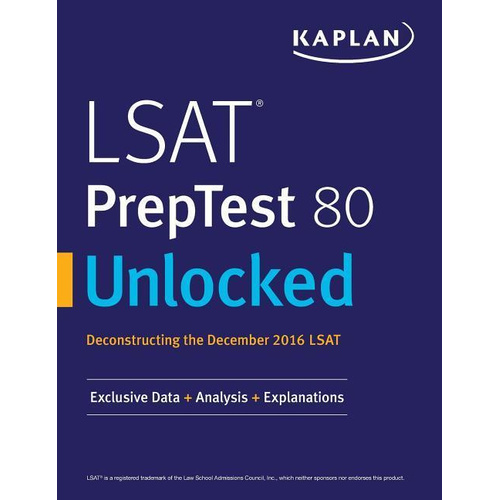 LSAT PrepTest 80 Unlocked Book