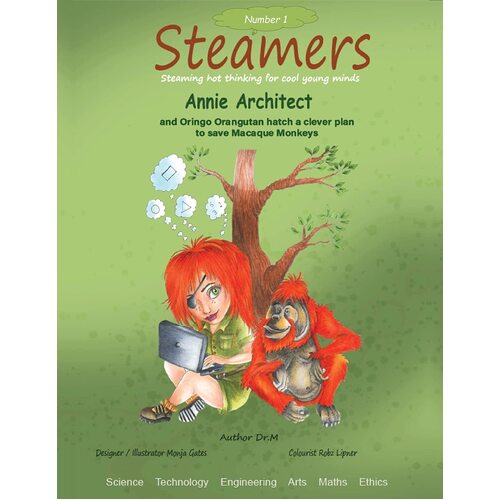 Annie Architect and Oringo Orangutan hatch a clever plan to save Macaque Monkeys: Steamers 1  - Dr. M