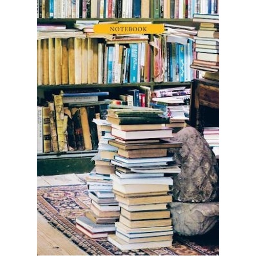 At Home with Books Medium Spiral Notebook -To Be Announced Book