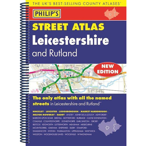 Philip&#39;s Street Atlas Leicestershire and Rutland - Travel Book