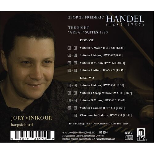 Harpsichord Suites 1720 - George Frideric Handel CD