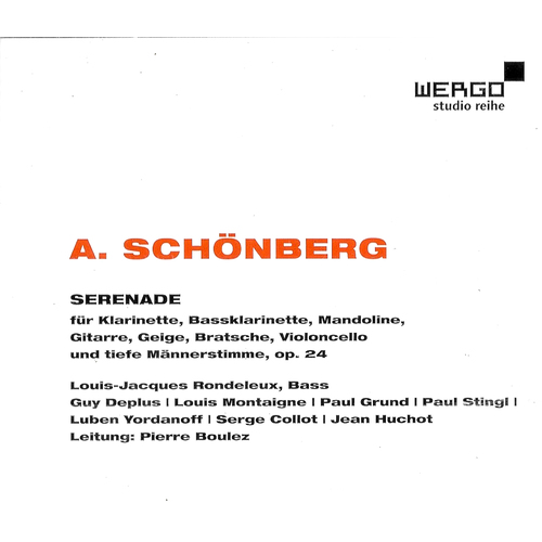 A. Sch√∂nberg - Louis-Jacques Rondeleux, Guy Deplus - Serenade, Op. 24 NEW SEALED