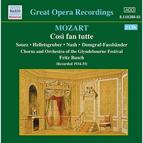 Cosi Fan Tutte -Mozart , Marston , Souez , Helletsgruber , Busch &amp; 4 More CD