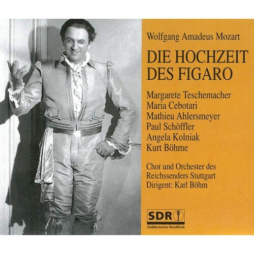 Mozart Marriage Of Figaro. Performed In German By Mathieu Ahlersmeyer Margarete Teschemacher - VARIOUS ARTISTS CD