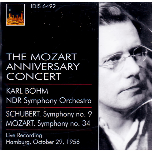 Mozart Anniversary Concert Bohm Conducts -Mozart Wolfgang Amadeus Schu CD