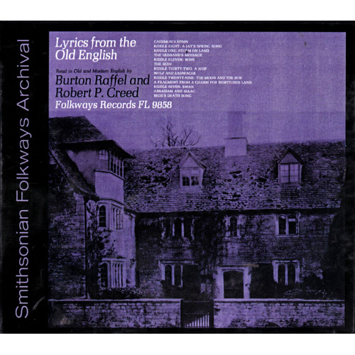 Lyrics From The Old English -Burton Raffel CD