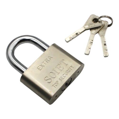 Heavy Duty Padlock Brass Weatherproof High Security Suitcase Bike Gym 3 Keys 