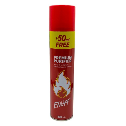 1 x Enuff Premium Lighter FLUID Butane Jet Torch Genuine Gas Refill 300ml Universal