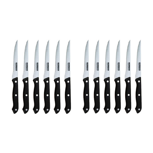24 Steak Knives Dinner Set Stainless Steel Sharp Serrated Dishwasher Safe Knife