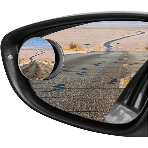 JMCo Blind Spot Mirrors for Cars, Glass Rotatable Waterproof Frameless - 2 Pack