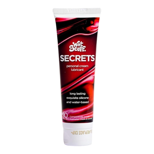 90g Wet Stuff Secrets Cream Lube Long Lasting Lubricant Condom Safe Unscented