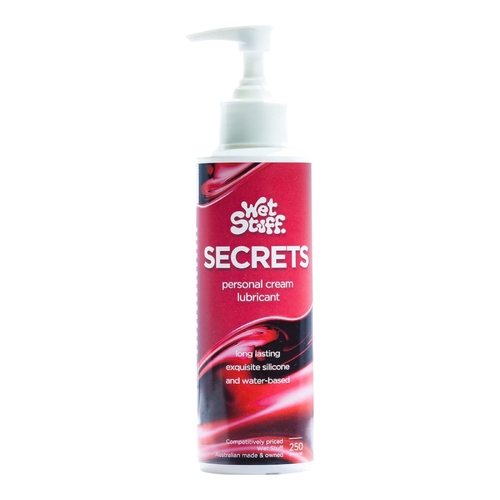250ml Wet Stuff Secrets Cream Lube Hypoallergenic Long Lasting Personal Lube