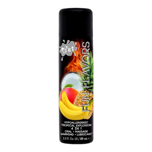 89ml Wet Fun Flavors Tropical Warming Lubricant Edible Oral Massage Safe Gel
