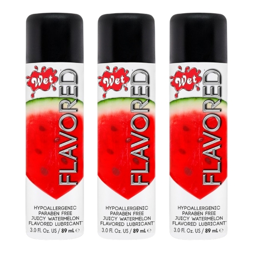 3 x 89ml Wet Juicy Watermelon Flavoured Lubricant Sugar Free Paraben Free