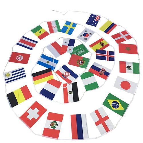 32 Countries World Cup Bunting Flag Hanging String Flags Decor International sports bar Banners