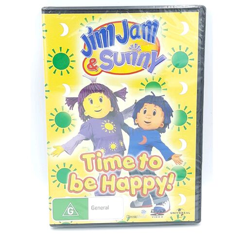 JIM JAM &amp; SUNNY TIME TO BE HAPPY! -Kids DVD Series Rare Aus Stock New Region 4