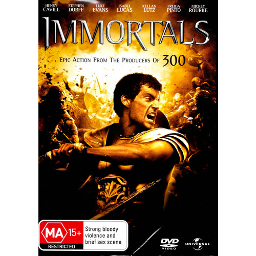 Immortals - Rare DVD Aus Stock New Region 2,4