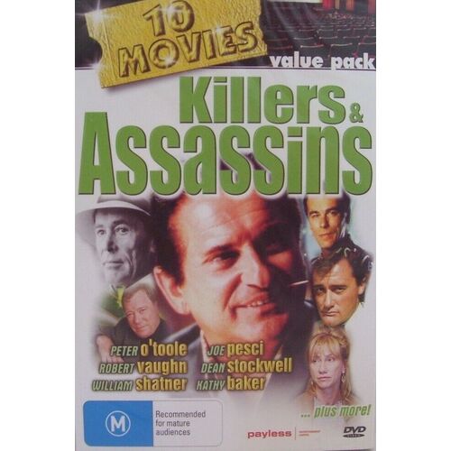 Killers &amp; Assassins - 10 Movie - Rare DVD Aus Stock New Region 4