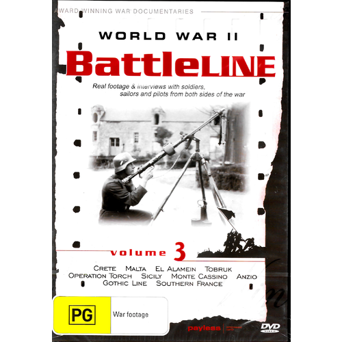 Battleline Volume 3 World War 2 -Rare DVD Aus Stock War Series New Region ALL