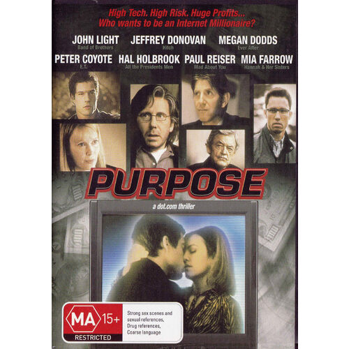 PURPOSE- John Light Megan Dodds Mia Farrow: - Rare DVD Aus Stock New Region ALL