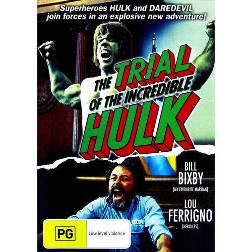 THE TRIAL OF THE INCREDIBLE HULK BILL BIXBY LOU FERRIGNO DVD
