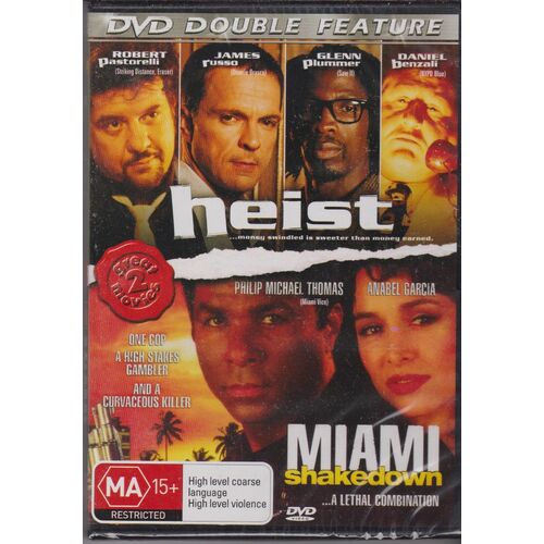 Heist / Miami Shakedown - Rare DVD Aus Stock New