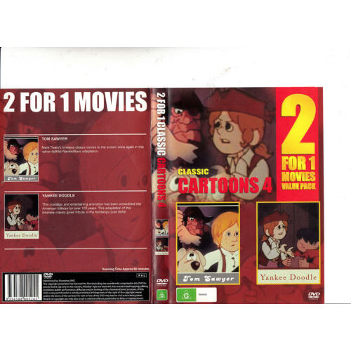 Tom Sawyer-1960/Yankee Doodle1 943 Animated -Kids DVD Rare Aus Stock New