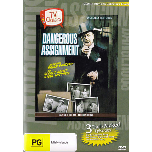 DANGEROUS ASSIGNMENT - Brian Donlevy -3 THRILL-PACKED EPISODES DVD