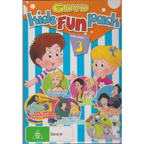 Kid&#39;s FUN PACK VOLUME 3 6 PACK includes CINDERELLA HANSEL AND GRETEL