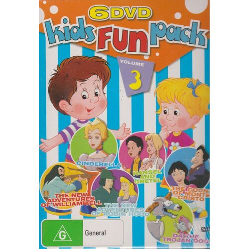 Kid&#39;s FUN PACK VOLUME 5 :6 PACK PETER PAN -Kids DVD Rare Aus Stock New